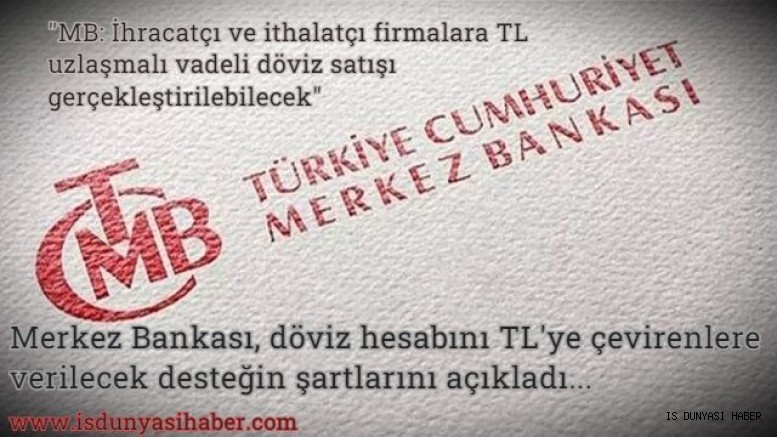 Merkez Bankası, döviz hesabını TL'ye çevirenlere verilecek desteğin şartlarını açıkladı